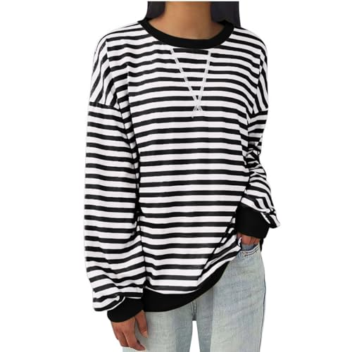 Generic Black and White Striped Shirt Women, People Free Doop Top